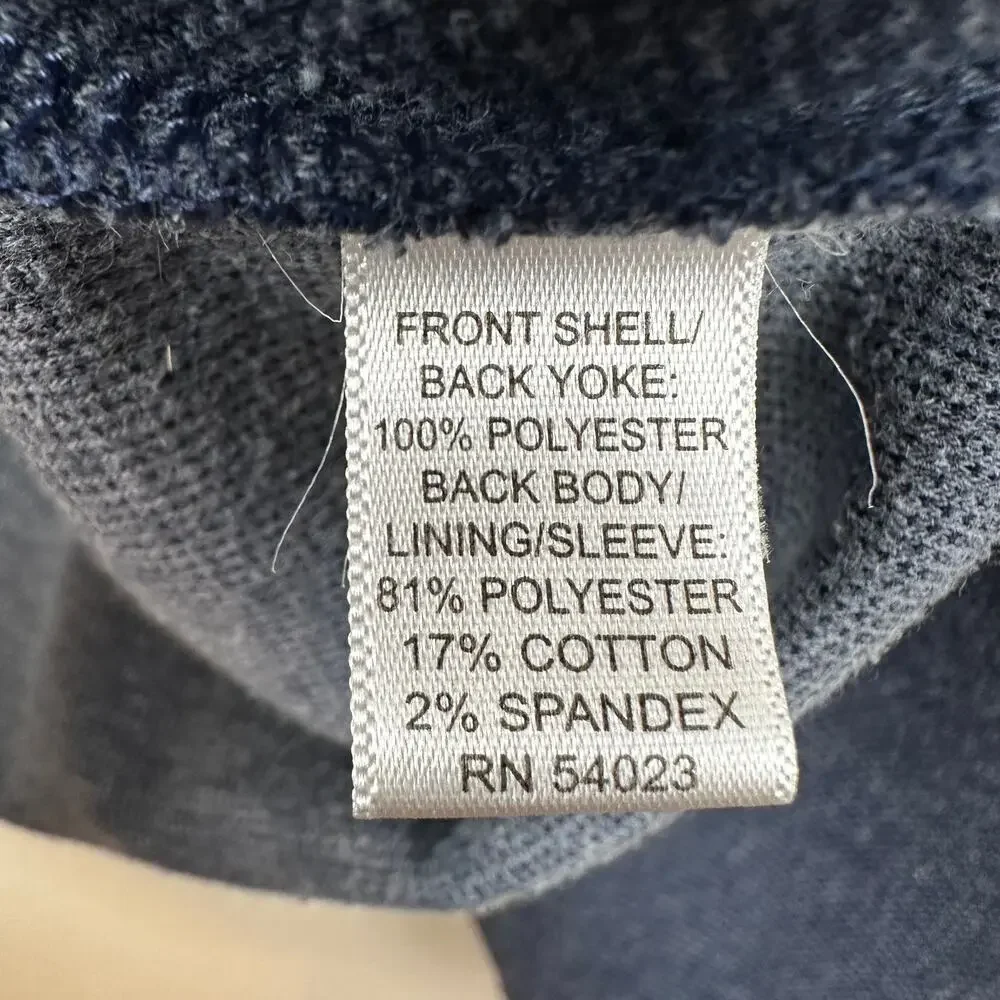 Banana Republic Men's Jacket Zip Snap Front Utility Softshell Navy Large Outdoor